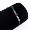 Poshfeel Colorful Cubic Zirconia Rainbow Bracelet for Women Gold Bracelets & Bangles Crystal Charm Jewelry Gift MBR190052