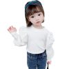 T-shirts For Girls Puff Sleeve T-shirt Girl Casual Style Kids Tops Tee Spring Autumn Baby Girl Clothes