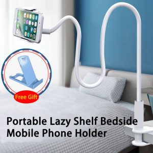 360 Clip Mobile Phone Holder Stand Portable Flexible Lazy Bed Desktop Bracket Mount Stand Base bracket Support 75cm