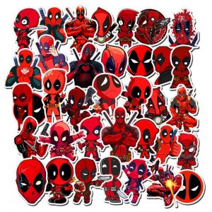 10/35Pcs Disney Marvel Superhero Deadpool Stickers The Avengers Guitar Luggage Waterproof Sticker Skateboard Laptop Stikers Toys