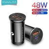 KUULAA Mini USB Car Charger Quick Charge 4.0 PD 3.0 36W Fast Charging Charger For iPhone Huawei Xiaomi Mi Type C Mobile Phone