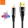 MCDODO 3A USB Cable Auto disconnect Mobile Phone Charger Fast Charging Data Cord For iPhone 12 11 Pro Max X XR XS 8 7 6 6s Plus