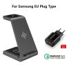 Wireless Charger Samsung 3 in 1 10W Fast Charging Qi-Certified, Compatible Samsung S10/ S10+ Airpods, Galaxy Watches Galaxy buds