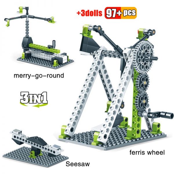 Mechanical Gear Technic Building Blocks Engineering Children's Science Educational STEM Toys 3IN1 Building Blocks Kid Brick Toys