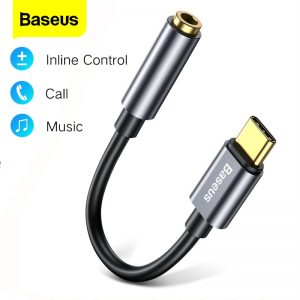 Baseus USB Type C to 3.5mm Jack OTG Adapter USB-C Type-C to 3.5 mm Headphone Audio Aux Cable For Xiaomi Mi 10 9 Oneplus 8 7 Pro