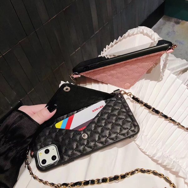 Luxury Brand envelope Card package leather phone case for iphone X XR XS MAX 7 8 6 6s plus 7plus 11 Pro Crossbody bag back cover