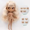 ICY DBS Blyth doll No.2 WHITE and Black skin joint body oily straight hair 1/6 BJD special price toy gift