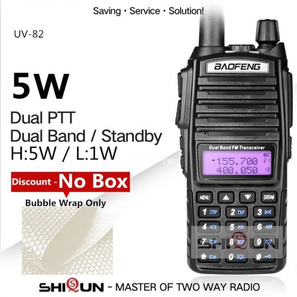 Upgrade BaoFeng UV-82 8W Optionl 5W Baofeng UV 82 Walkie Talkie 10 KM Baofeng 8W Ham Radio 10KM Dual PTT 82HP UV-9R GT-3TP UV-5R