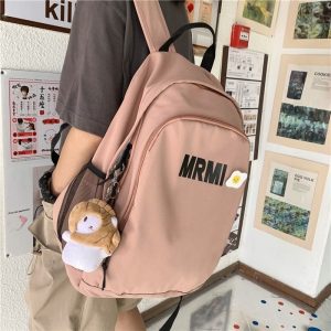 Fashion Nylon School Bag Korean Version of Harajuku Large Capacity Backpack Campus Simple Multifunctional Ladies Bags Sac A Dos