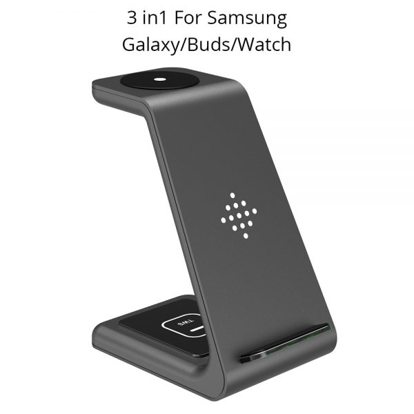 Wireless Charger Samsung 3 in 1 10W Fast Charging Qi-Certified, Compatible Samsung S10/ S10+ Airpods, Galaxy Watches Galaxy buds