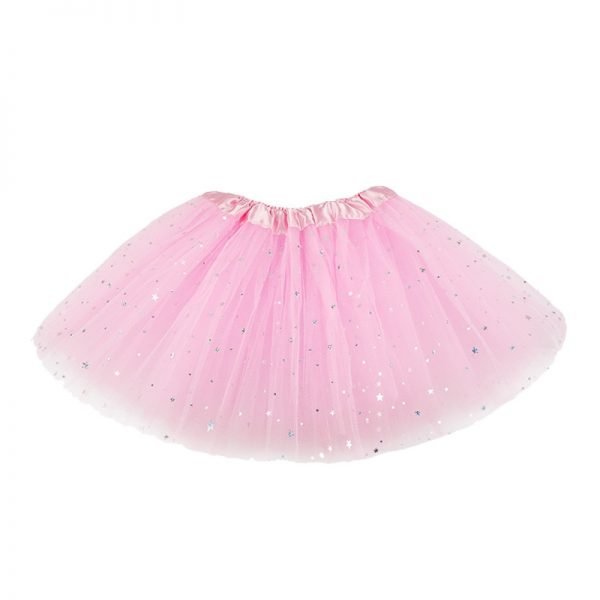 3-layer Purple Kids Girl Skirt 2020 Fashion Baby Girl School Shiny Mini Tutu Skirts Black Pink for 2-8 Years Chlidren Clothes