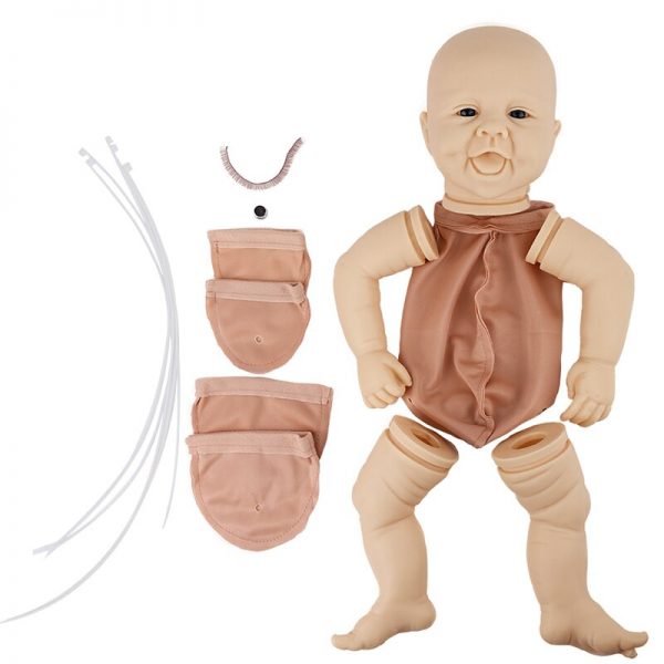 17 20 22Inch Lifelike Reborn Baby Doll Kit Vinyl Unpainted Unfinished Doll Parts Newborn Baby Dolls DIY Blank Doll Kit Xmas Gift