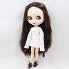 ICY DBS Blyth doll No.2 WHITE and Black skin joint body oily straight hair 1/6 BJD special price toy gift