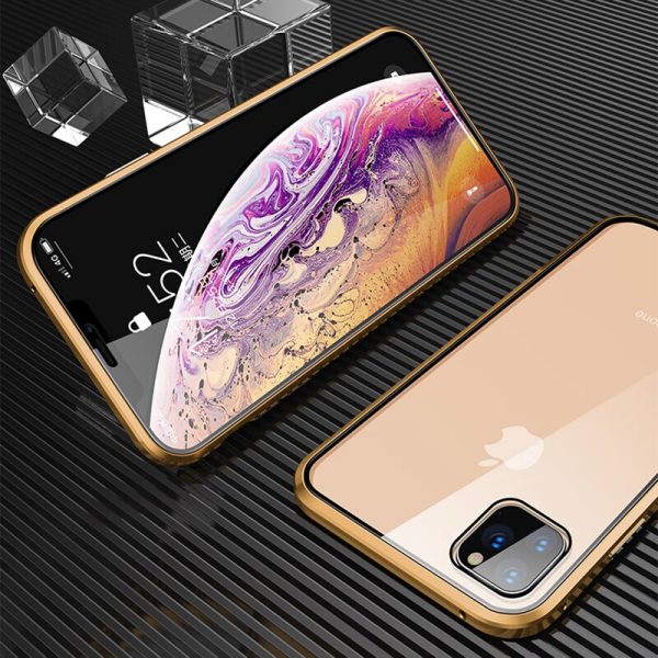 Magnetic Attraction Case For iPhone 11 Pro Max SE 2020 Shockproof Case For iPhone 6 6s 7 8 Plus Tempered Glass Back Cover