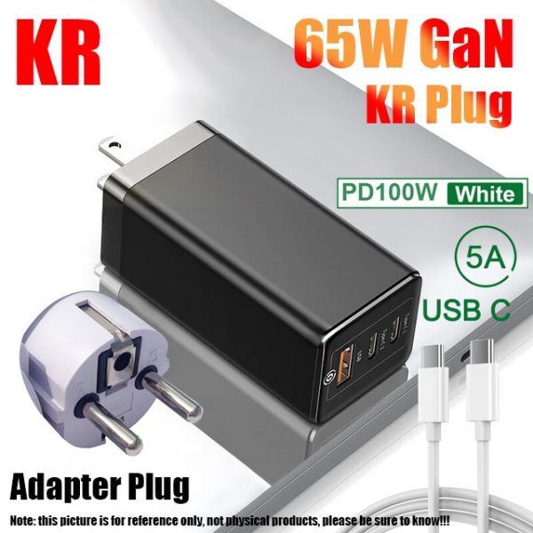 65W Quik Charge 3.0 USB Fast Charging PD GaN Charger For iPhone Xiaomi Huawei Samsung Mobile Phone Laptop Tablet Charge Adapter