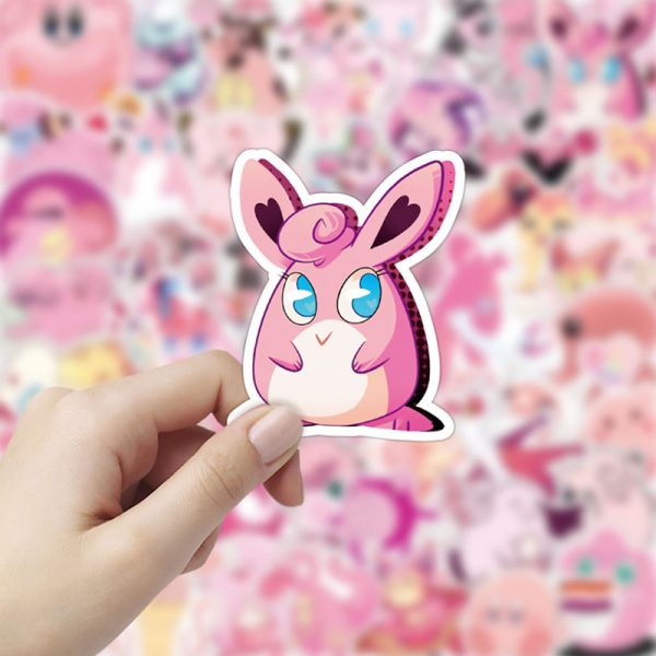 10/30/50Pcs Pink Pokemon Stickers TAKARA TOMY Waterproof Skateboard VSCO Guitar Laptop Luggage Cartoon Girl Kids Stikers Toys