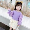 T-shirts For Girls Puff Sleeve T-shirt Girl Casual Style Kids Tops Tee Spring Autumn Baby Girl Clothes