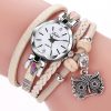 DUOYA Cute Style Owl Pendant Ladies Bracelet Watch Fashion Women Wrist Watch