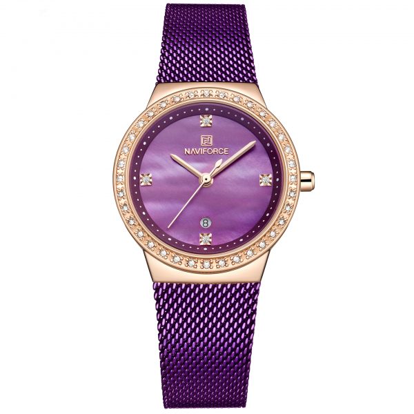 NAVIFORCE 5005 Diamonds Casual Style Ladies Wrist Watch