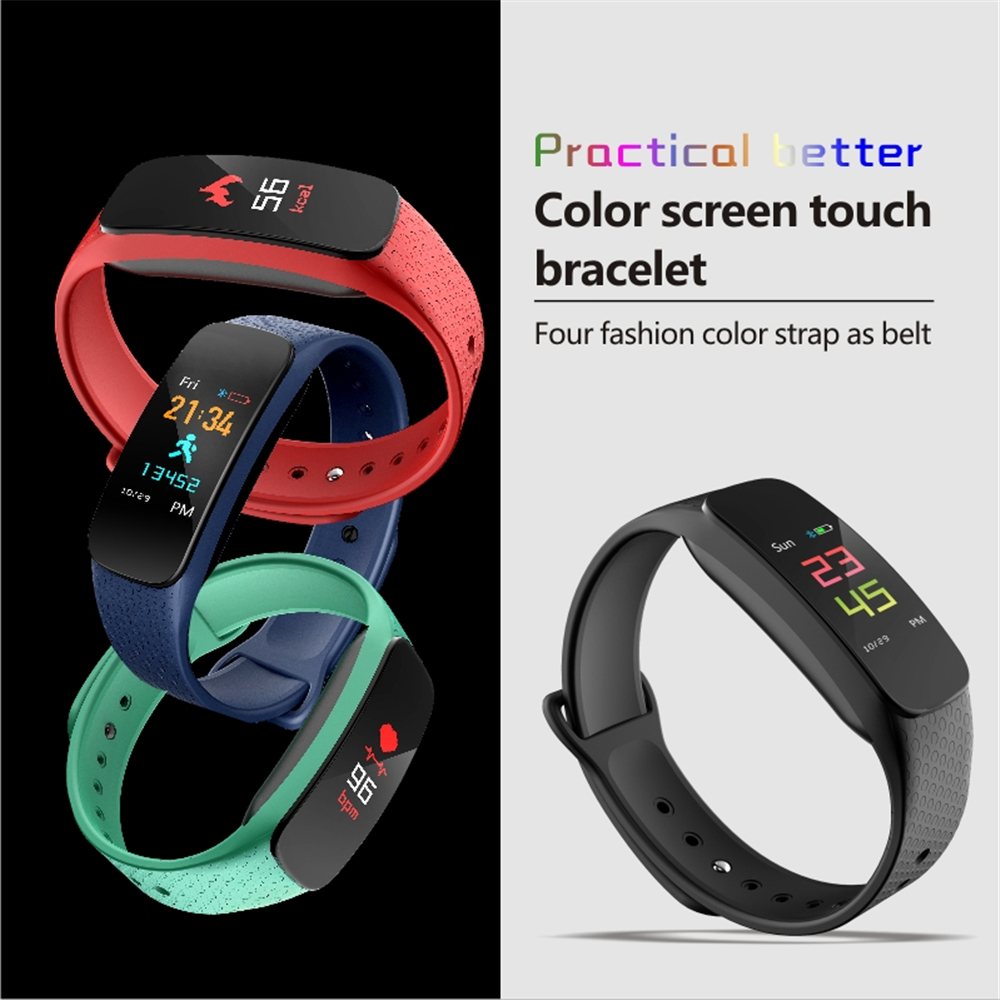 L6 Color Screen Smart Bracelet Heart Rate Blood Pressure Call Reminder