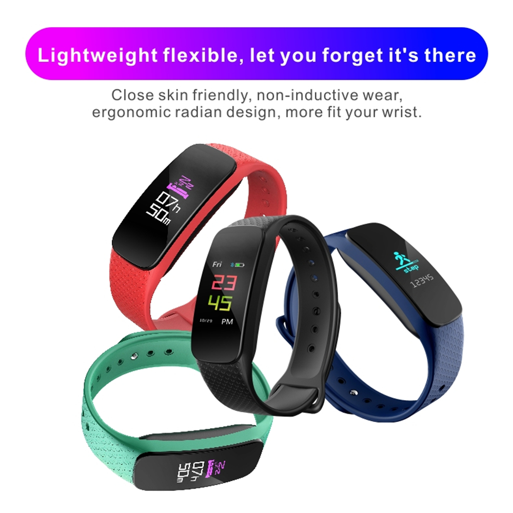 L6 Color Screen Smart Bracelet Heart Rate Blood Pressure Call Reminder