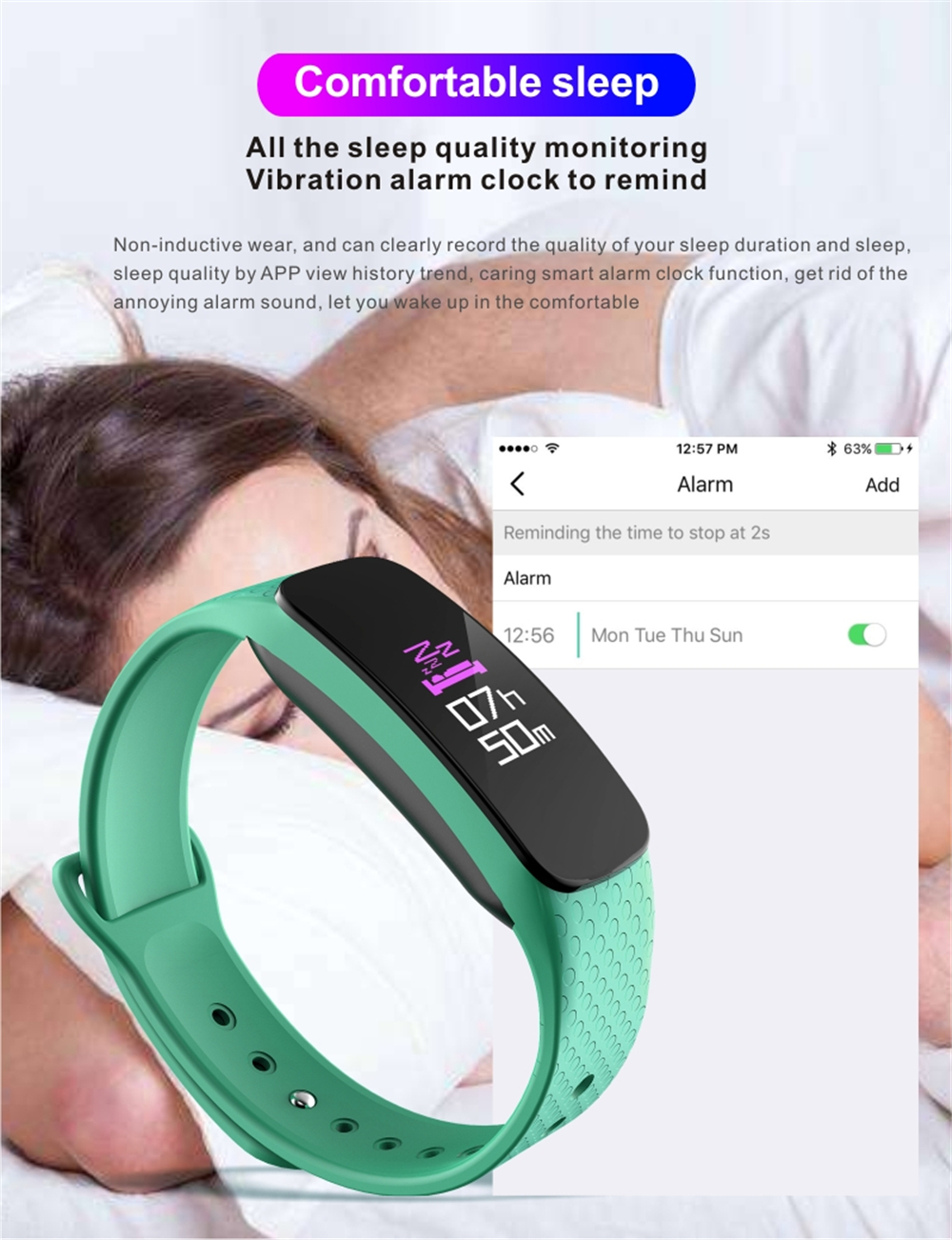 L6 Color Screen Smart Bracelet Heart Rate Blood Pressure Call Reminder