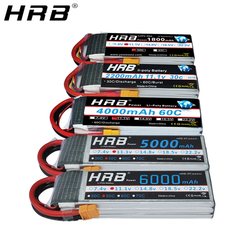 HRB-3S-11-1V-Lipo-Battery-1800mah-2200mah-2600mah-3300mah-4000mah-5000mah-5200-6000mah-10000mah-12000mah