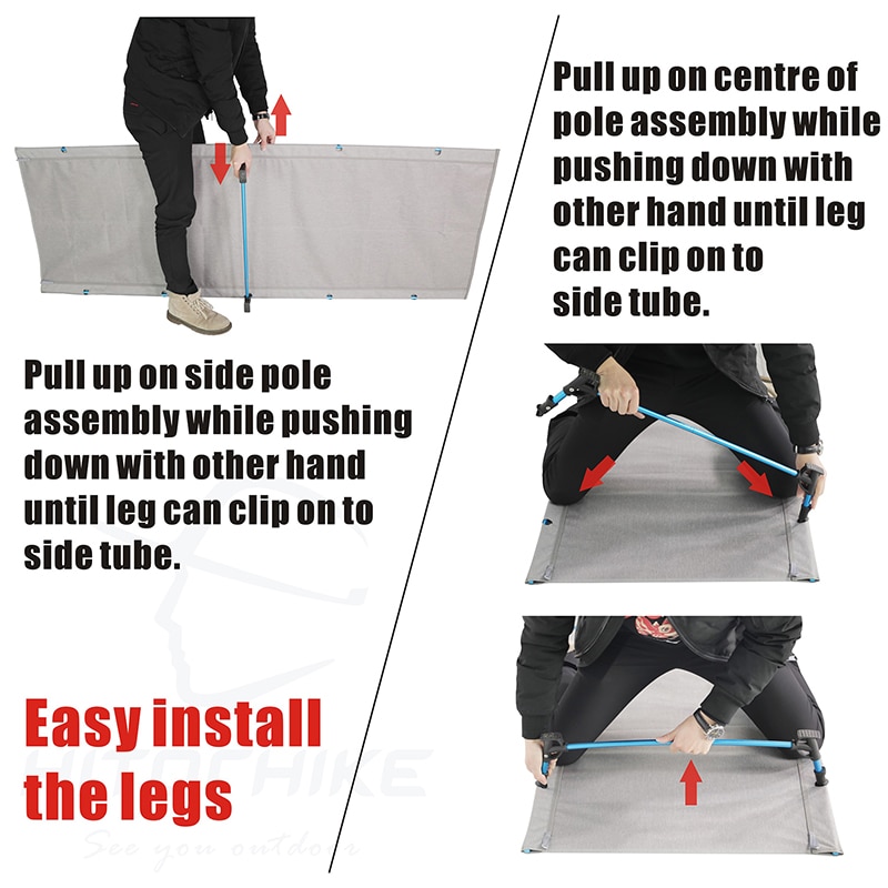 camping cot Easy install 