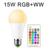 E27 15W RGB WW