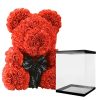 red bear with box