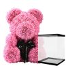 pink bear with box