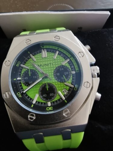 Fashion Quartz Watch for Men Yellow Silicone Strap Chronograph Watches Military Sport photo review