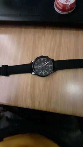 Men Sport Watch Stainless Steel Quartz Wristwatch Man Business Casual Simple Leather photo review