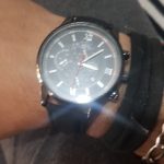 Men Sport Watch Stainless Steel Quartz Wristwatch Man Business Casual Simple Leather photo review