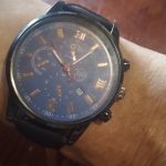 Men Sport Watch Stainless Steel Quartz Wristwatch Man Business Casual Simple Leather photo review