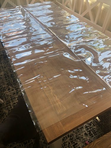 PVC Table Mat Transparent D' Waterproof Tablecloth Oil Tablecloth with Kitchen Pattern Glass Soft Cloth table cover 1.0 mm photo review