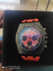 Fashion Quartz Watch for Men Yellow Silicone Strap Chronograph Watches Military Sport photo review