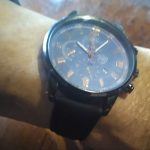 Men Sport Watch Stainless Steel Quartz Wristwatch Man Business Casual Simple Leather photo review