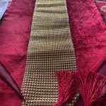 high quality Gold Rhinestones Table Runner luxurious faux silk Flannel Diamond Table Runners Pillow Case Table Mat For homeParty photo review