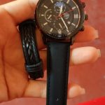 Men Sport Watch Stainless Steel Quartz Wristwatch Man Business Casual Simple Leather photo review
