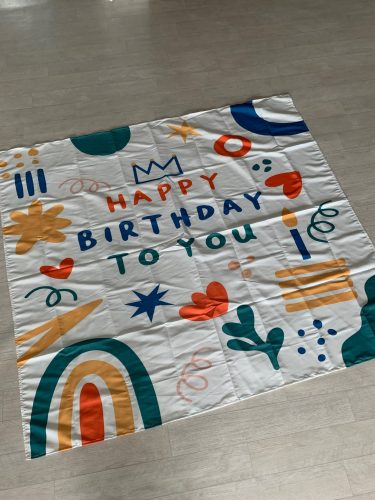 Happy Birthday Background Tapestry Cloth  Kawaii Children's Room Wall Decoration Girls' Dormitory Cartoons Home Party Decor photo review