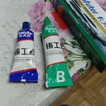 65g Kafuter A+B Metal Repairing Adhesive Super Glue Iron Steel Auto Radiator Water Tank Special leakage Plugging Welding Glue photo review