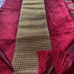 high quality Gold Rhinestones Table Runner luxurious faux silk Flannel Diamond Table Runners Pillow Case Table Mat For homeParty photo review