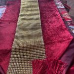 high quality Gold Rhinestones Table Runner luxurious faux silk Flannel Diamond Table Runners Pillow Case Table Mat For homeParty photo review