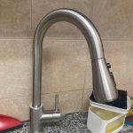 Rozin Brushed Nickel Kitchen Faucet Single Hole Pull Out Spout Kitchen Sink Mixer Tap Stream Sprayer Head Chrome/Black Mixer Tap photo review