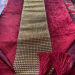 high quality Gold Rhinestones Table Runner luxurious faux silk Flannel Diamond Table Runners Pillow Case Table Mat For homeParty photo review
