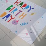 Happy Birthday Background Tapestry Cloth  Kawaii Children's Room Wall Decoration Girls' Dormitory Cartoons Home Party Decor photo review