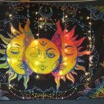 White Black Colorful Sun Moon Mandala Tapestry Wall Hanging Celestial Wall Tapestry Hippie Wall Carpets Dorm Decor Wall Tapestr photo review