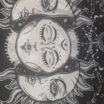 White Black Colorful Sun Moon Mandala Tapestry Wall Hanging Celestial Wall Tapestry Hippie Wall Carpets Dorm Decor Wall Tapestr photo review