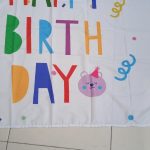 Happy Birthday Background Tapestry Cloth  Kawaii Children's Room Wall Decoration Girls' Dormitory Cartoons Home Party Decor photo review